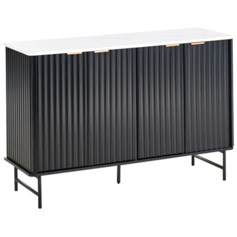Image of Beliani Cabinet Glastonbury Marble/ Black