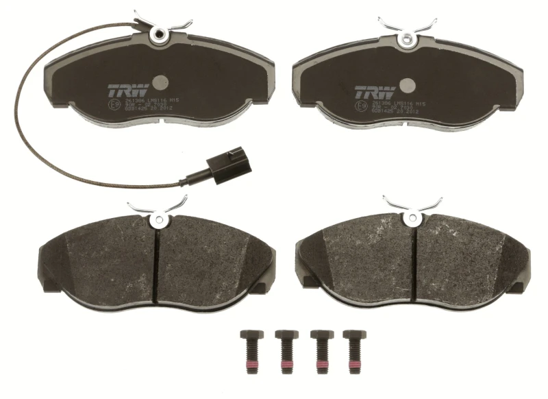 Image of TRW GDB1425 Brake pad set incl. wear warning contact, with brake caliper screws Brake Pad Set,disc brake (402)