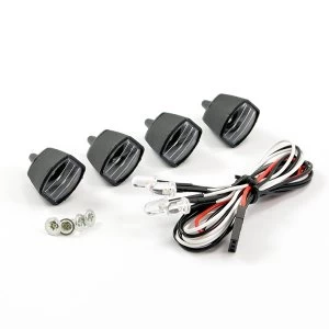 Fastrax Light Set W/Led,Lenses Wire Connector 4Pc - Rectangle