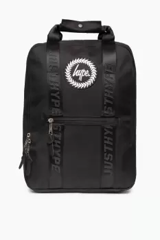 image of HYPE PLAIN BLACK BOXY BACKPACK