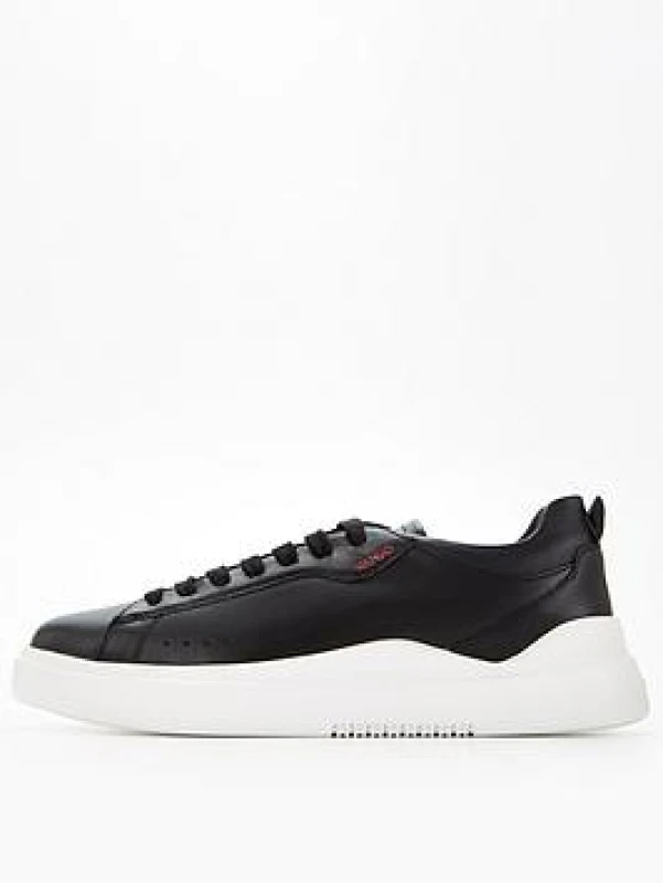 Image of Hugo Tenn Leather Trainers Low Trainers 6 (40) Black 12585503260