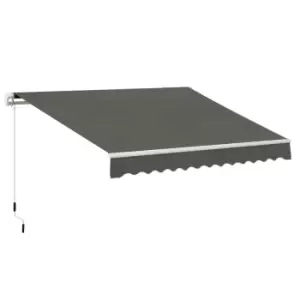 Image of Outsunny Retractable Awning For Door and Window Garden Shelter Canopy 3 x 2M - Grey