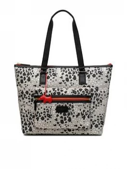 image of Radley Leopard Oilskin Tote Bag - Aluminium