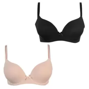 image of Miso 2 Pack T Shirt Bra Ladies - Nude