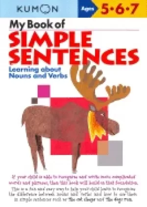 Image of my book of simple sentences learning about nouns and verbs