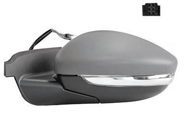 Image of VAN WEZEL 0959807 Wing mirror * HAGUS * Left, Heatable, primed Outside Mirror (50)
