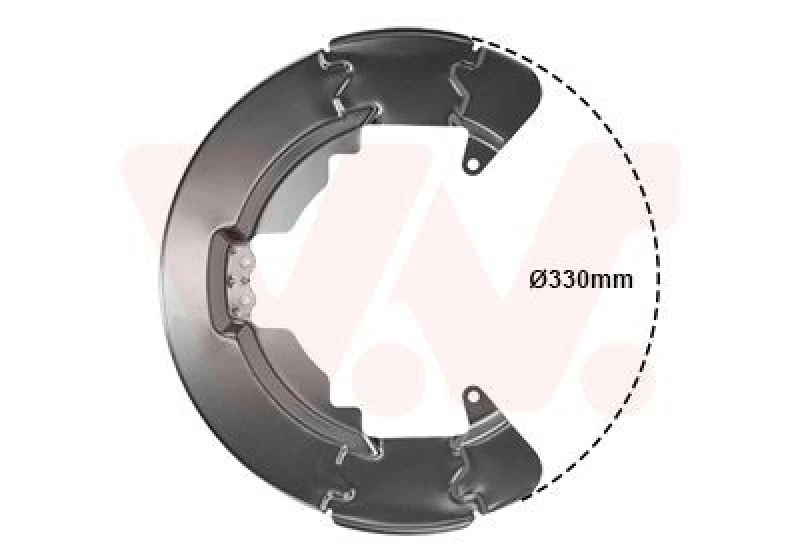 Image of VAN WEZEL Brake disc backing plate VAN WEZEL 1864371