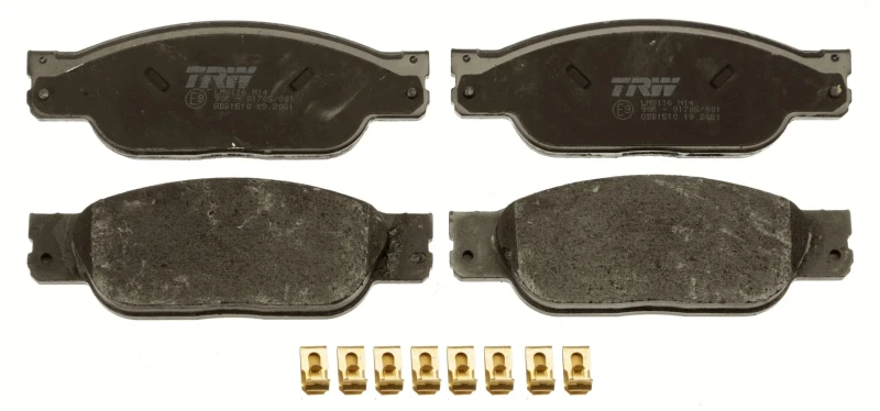 Image of TRW GDB1510 Brake pad set not prepared for wear warning indicator Brake Pad Set,disc brake (402)