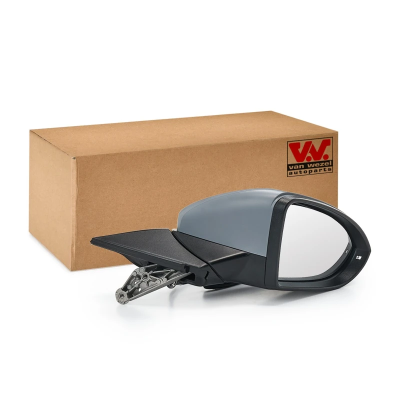 Image of VAN WEZEL 5766828 Wing mirror * HAGUS * Right, with automatic passenger mirror lowering, primed Outside Mirror (50)