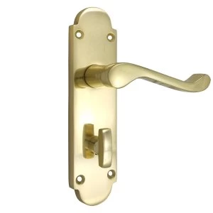 image of Select Hardware 150mm Richmond Bathroom Lock - Polished Brass