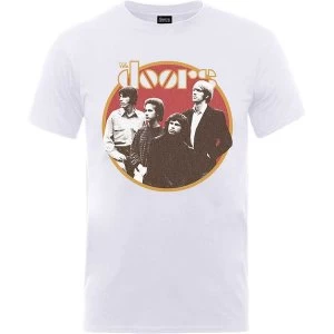 Image of The Doors - Retro Circle Unisex X-Large T-Shirt - White