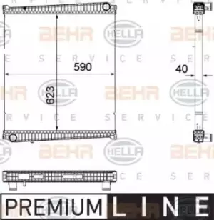 Image of x1 Behr Heat Exchanger 8MK376733-701 Genuine replacement part for Car Made in ES