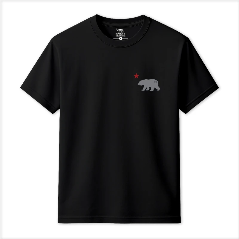 Image of Republic of California Mens Cali Bear T-Shirt in Black Size: Small Black Male S