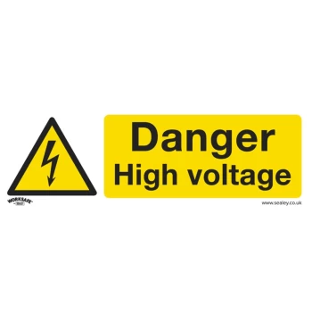 image of Safety Sign - Danger High Voltage - Rigid Plastic