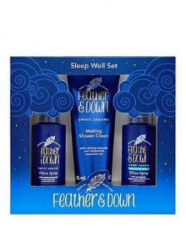 Image of Feather & Down Sleep Well Set, Blue, Women