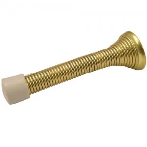 Image of Select Hardware Door Stops Spring Brassed 2 Pack