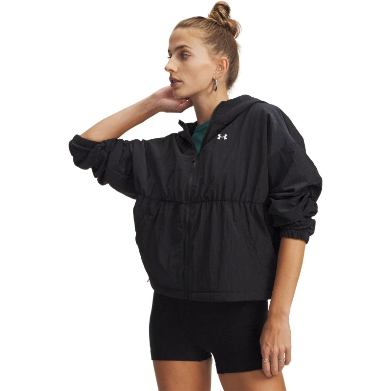 Image of Under Armour UA Rival Woven FZ Ld63 Black/White female 8 (XS)