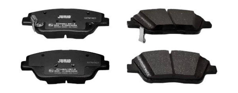 Image of JURID 573462J Brake pad set with acoustic wear warning, without accessories Brake Pad Set,disc brake (402)