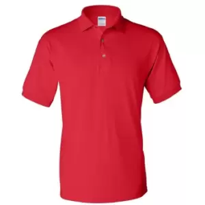 Gildan Adult DryBlend Jersey Short Sleeve Polo Shirt (S) (Red)