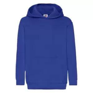 image of Fruit Of The Loom Childrens Unisex Hooded Sweatshirt / Hoodie (12-13) (Royal)