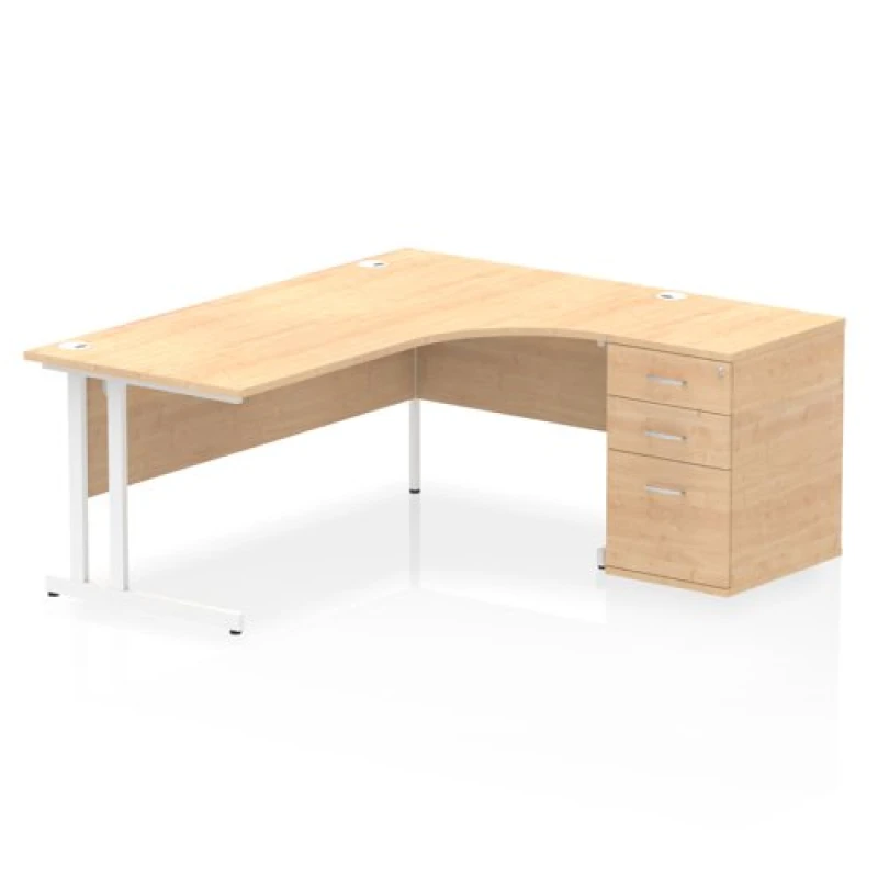 Image of Dynamic Office Solutions Impulse 1800mm Cantilever Right Crescent Desk Workstation I004142