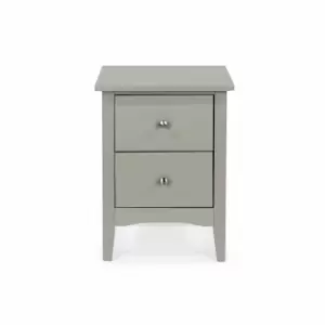 Image of Como Grey Grey 2 Drawer Bedside Cabinet Grey