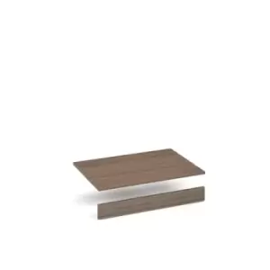 Image of Flux top and plinth finishing panels for double locker units 800mm wide - barcelona walnut