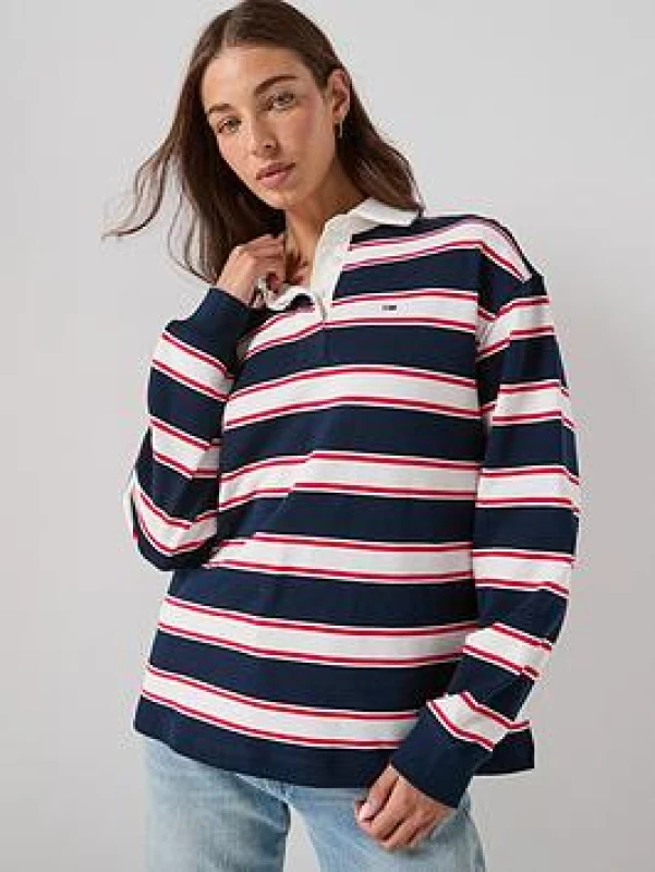 Image of Tommy Jeans Womens Crew Sweatshirt - Blue Female 8