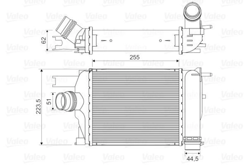 Image of Intercooler VALEO 818609