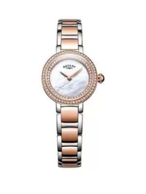 Image of Rotary Rotary Cocktail Stainless Steel Ladies Watch, Black, Women