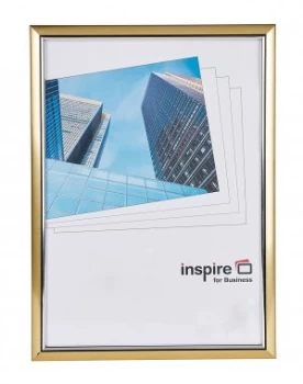 image of Inspire For Business Certificate A4 Back Loader Gold Frame