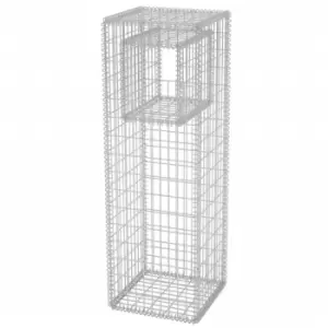 image of Vidaxl Gabion Basket Post/Planter Steel 50X50X160 cm