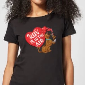 image of Scooby Doo Ruv Is In The Air Womens T-Shirt - Black