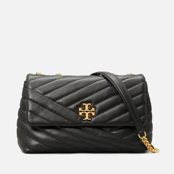 image of Tory Burch Womens Kira Chevron Small Convertible Shoulder Bag - Black