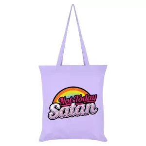 image of Grindstore Not Today Satan Tote Bag (One Size) (Lilac)