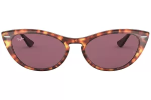 image of Ray-Ban Nina Cateye Havana Sunglasses, Havana/Violet, Women