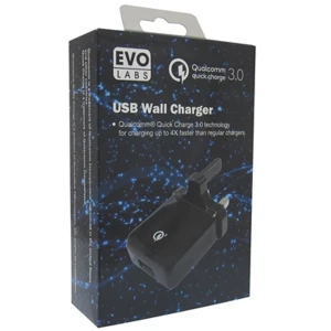 image of Evo Labs 2.4A USB Wall Charger UK Plug