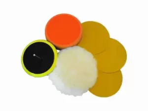Image of Silverline 107912 Sanding Polishing Kit 6pce 125mm