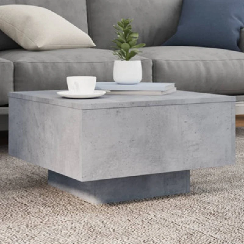 Image of Vidaxl Coffee Table Concrete Grey 55X55X31cm Engineered Wood