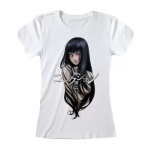 Image of Junji-Ito Womens/Ladies Tomie Fitted T-Shirt (L) (White/Black)