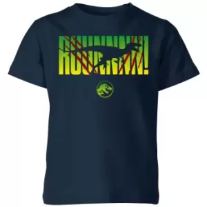 image of Jurassic Park Run! Kids T-Shirt - Navy - 11-12 Years