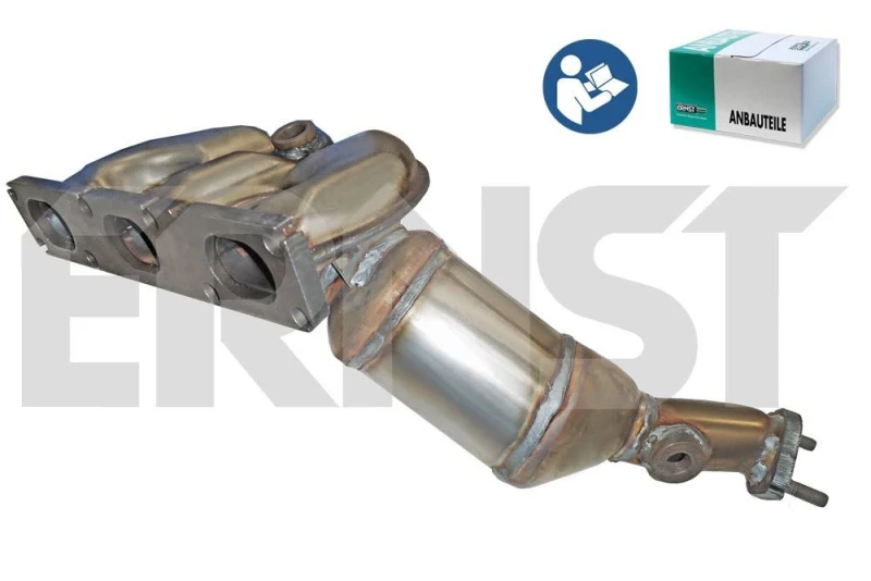 Image of ERNST 750271 Catalytic Converter with mounting kit, for cylinder 4-6 Catalyst Converter (429)