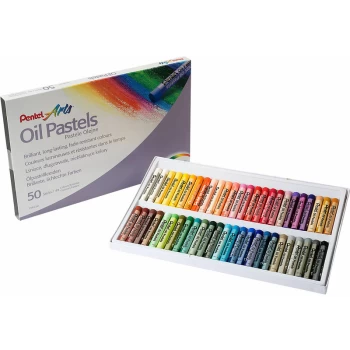 image of PHN50 Oil Pastels - Pack of 50 - Pentel