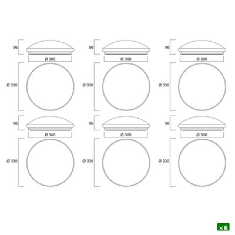 Image of Sylvania Sylcircle LED Round Ceiling Light 18W 1550 Lumens Ip54 Dualtone Flush Mount - Pack Of 6
