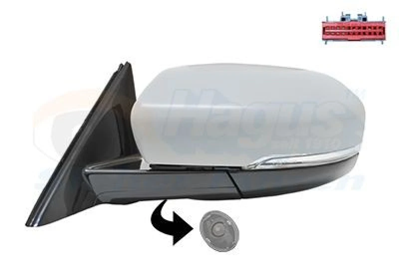 Image of VAN WEZEL Wing mirror VAN WEZEL 0251817
