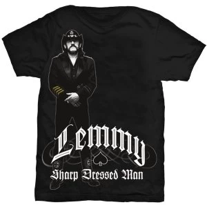 image of Lemmy - Sharp Dressed Man Unisex Large T-Shirt - Black