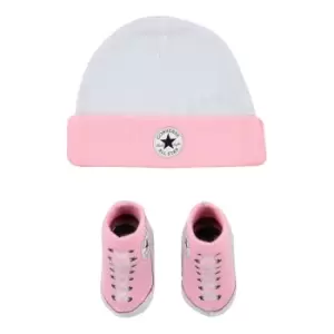 Image of Converse Hat & Booties 2 Pack Babies - Pink