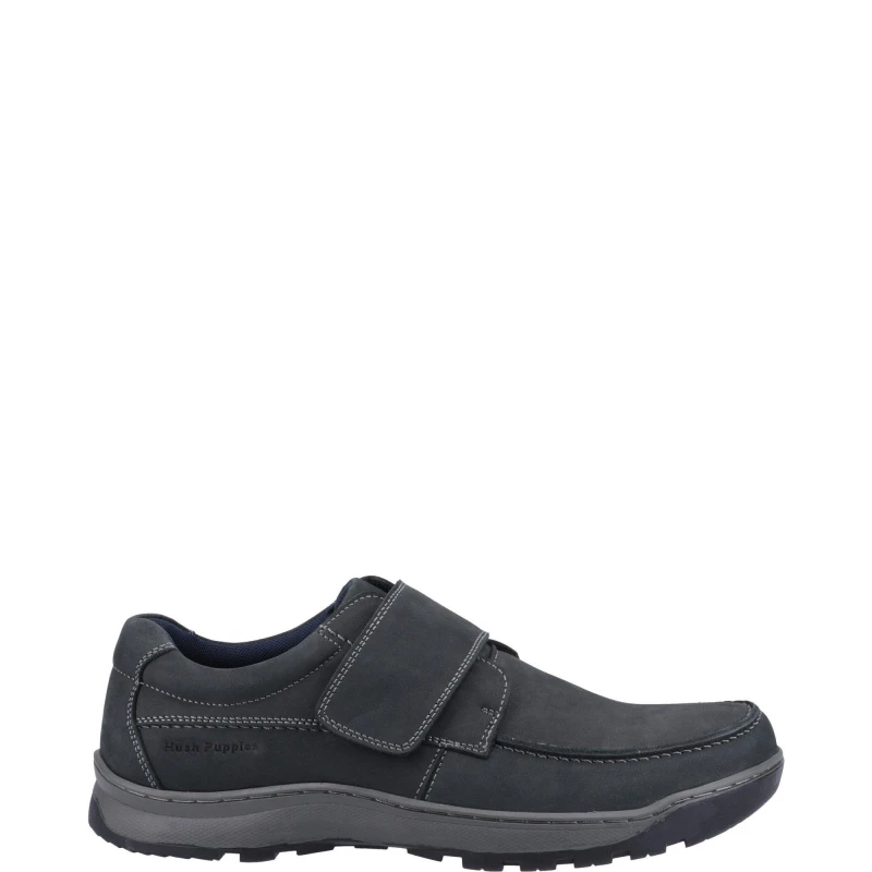 Image of Hush Puppies Mens Casper Velcro Slip On Casual Shoes - UK 6 Blue male ES3000NVY6