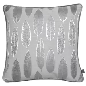 Image of Prestigious Textiles Quill Cushion Cover (One Size) (Silver)