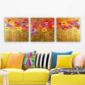 Image of PMDR73 Multicolor Decorative Canvas Painting (3 Pieces)